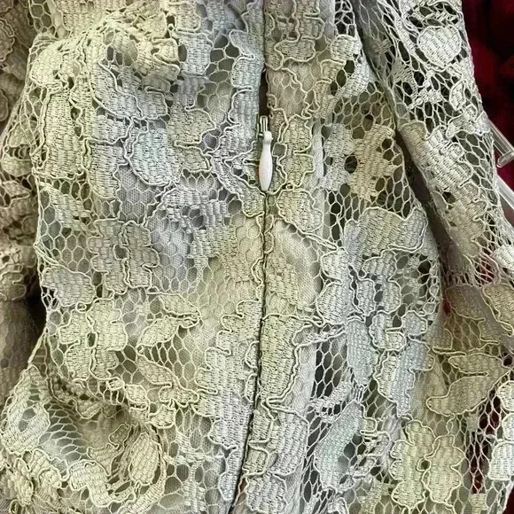 Altr’d State Gray Lace Dress hi low Size Medium - Picture 6 of 6